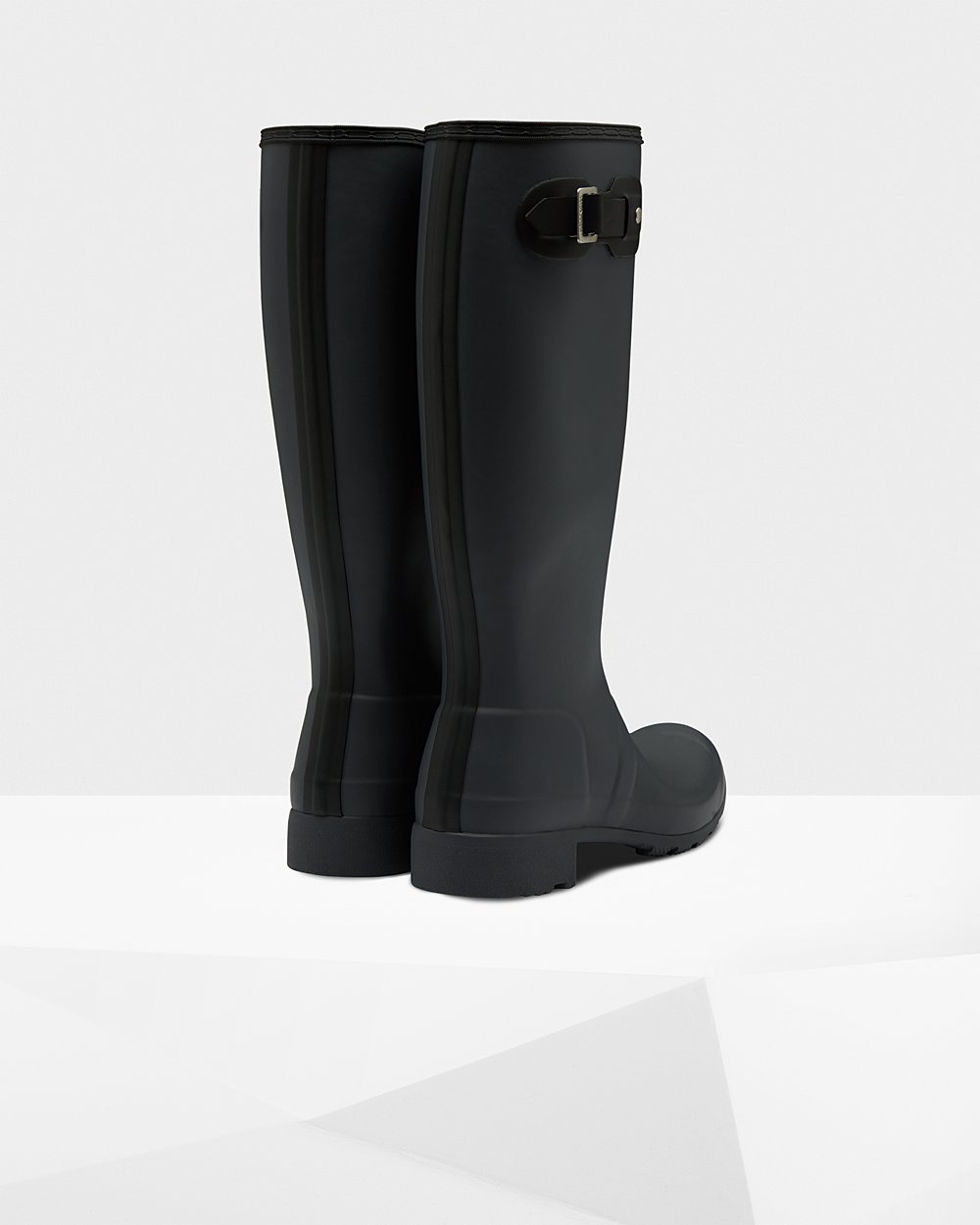 Botas de Lluvia Altas Hunter Mujer - Original Tour Foldable - Negros - QJDWULB-60